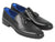 Paul Parkman Men's Tassel Loafer Black Leather Upper & Leather Sole (ID#5141-BLK)