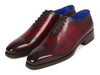 Paul Parkman Goodyear Welted Punched Oxfords Bordeaux (ID#7614-BRD)