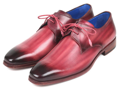 Paul Parkman Pink & Purple Hand-Painted Derby Shoes (ID#326-PNP)