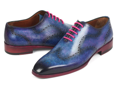 Paul Parkman Men's Wingtip Oxfords Parliament Blue (ID#741-PAR)