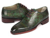 Paul Parkman Green Marble Patina Goodyear Welted Oxfords (ID#56GRN37)