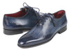 Paul Parkman Men's Navy Burnished Wingtip Oxfords (ID#84NT56)