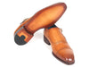 Paul Parkman Men's Cap Toe Monkstrap Shoes Cognac (ID#65CGN97)