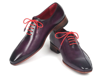 Paul Parkman Purple Leather Oxfords Side Hand-Sewn (ID#018-PRP)